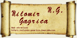 Milomir Gagrica vizit kartica
